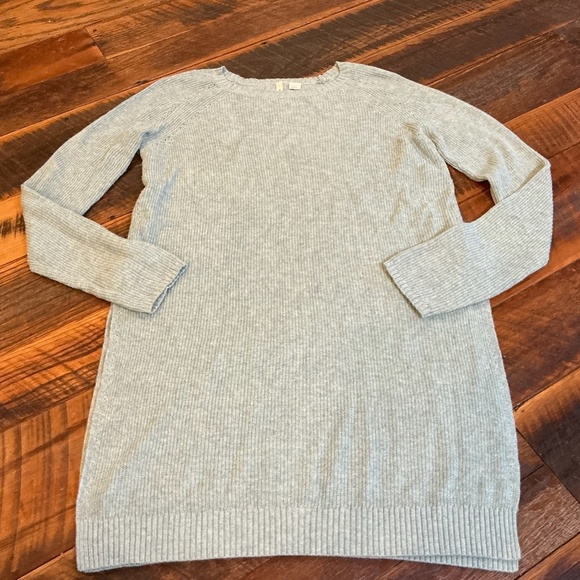 Anthropologie Moth Sweater Dress Gray Ribbed Long Sleeve Size M - Picture 9 of 9